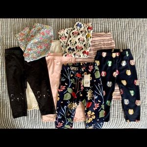 Baby Gap girls 6-12 top and bottoms lot
